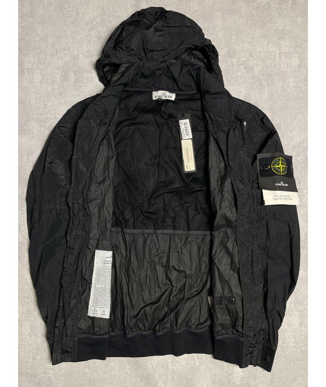 STONE ISLAND Черная нейлоновая куртка, фото 4
