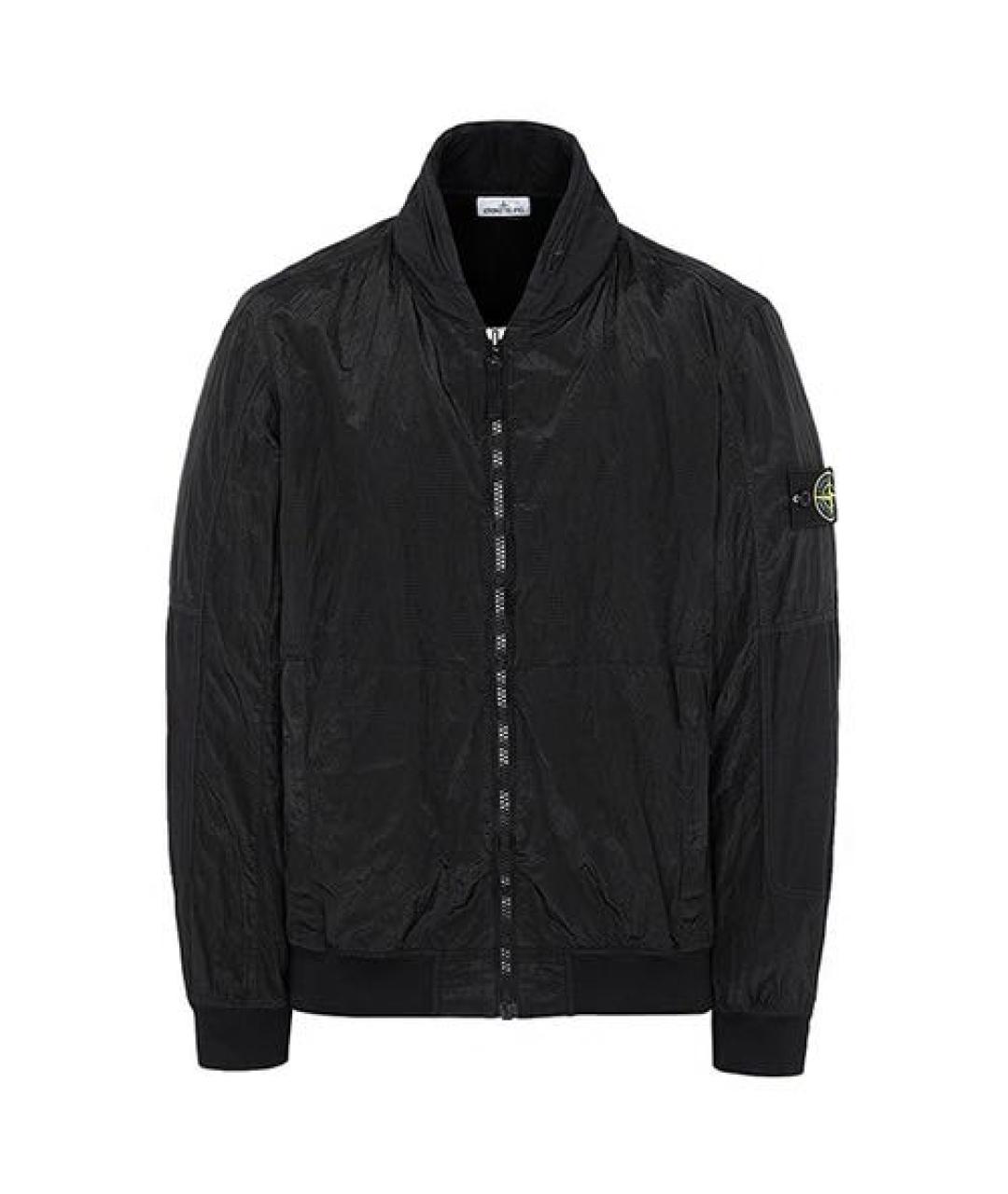 STONE ISLAND Черная нейлоновая куртка, фото 1