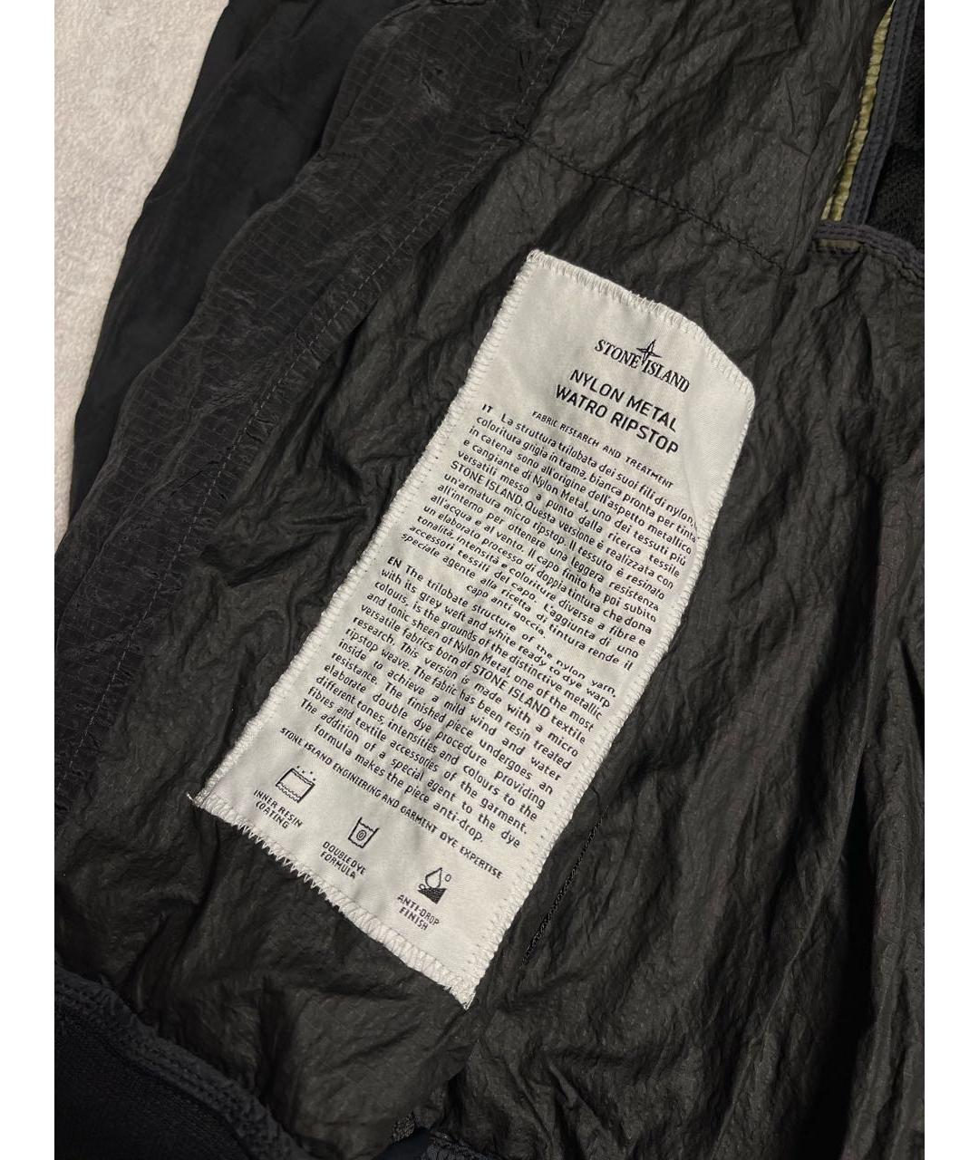 STONE ISLAND Черная нейлоновая куртка, фото 6