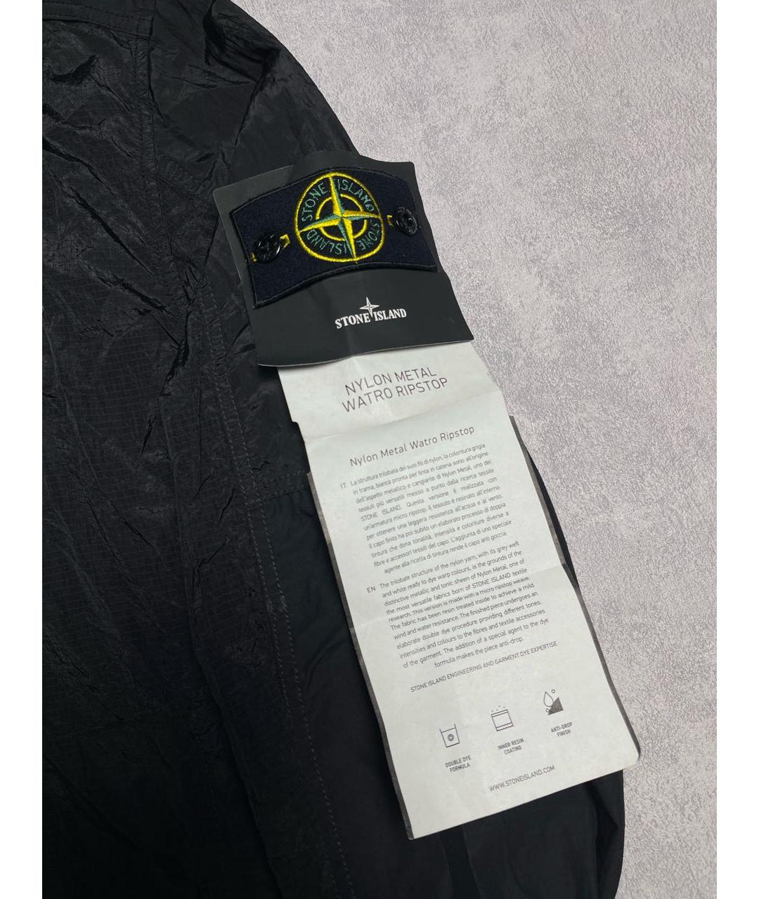 STONE ISLAND Черная нейлоновая куртка, фото 5