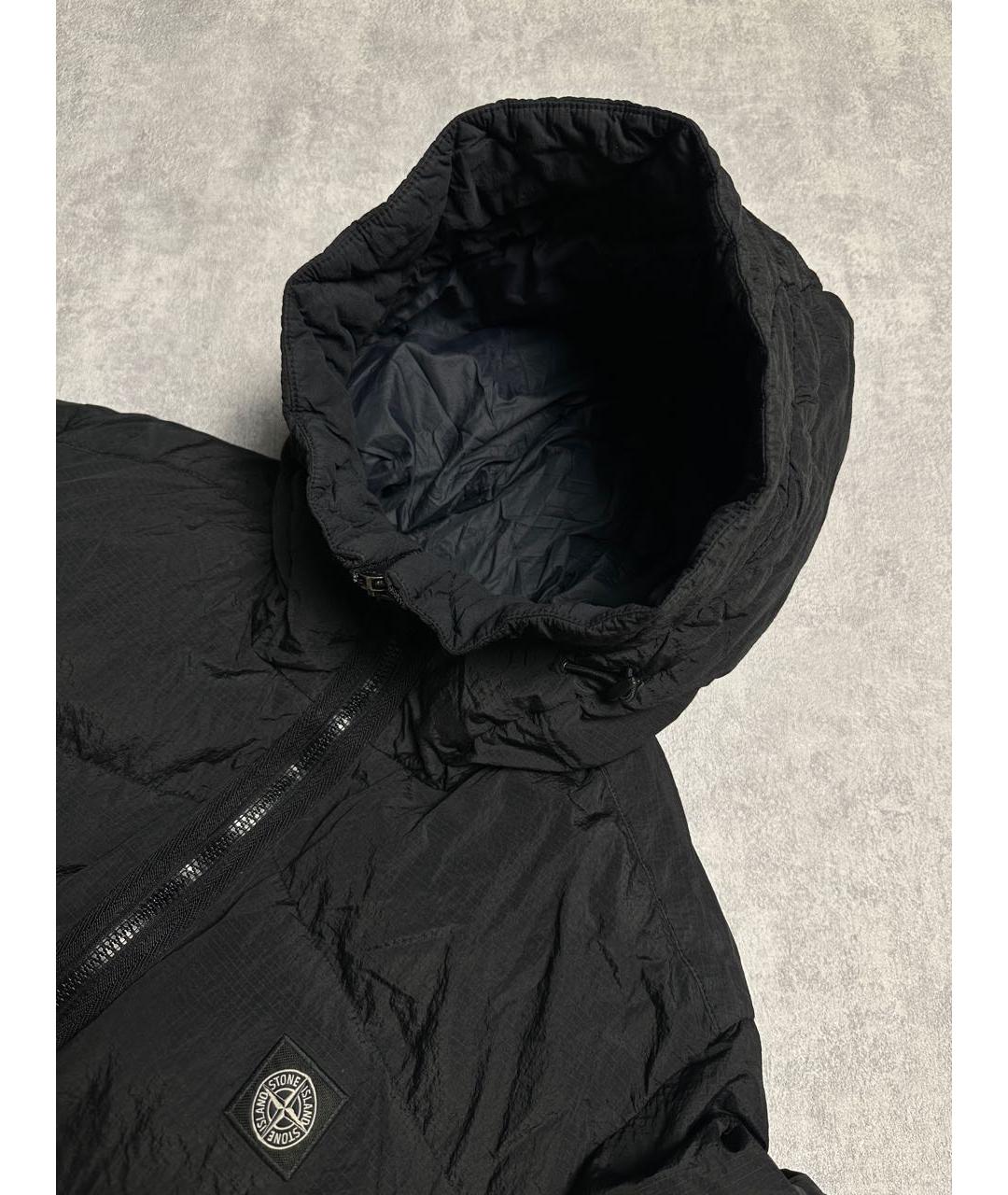 STONE ISLAND Черный нейлоновый пуховик, фото 6