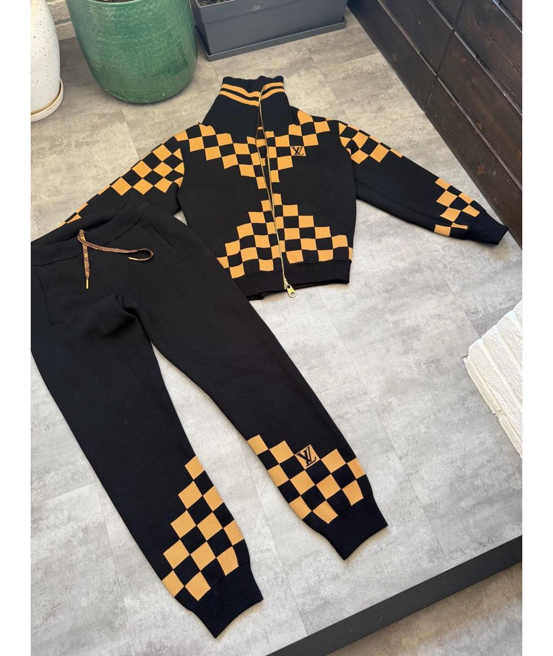 LOUIS VUITTON Черный кашемировый костюм с брюками, фото 9