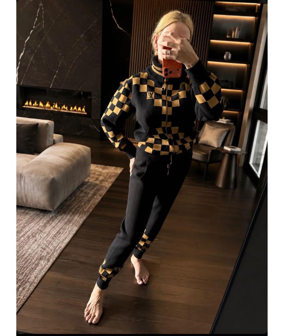 LOUIS VUITTON Черный кашемировый костюм с брюками, фото 8