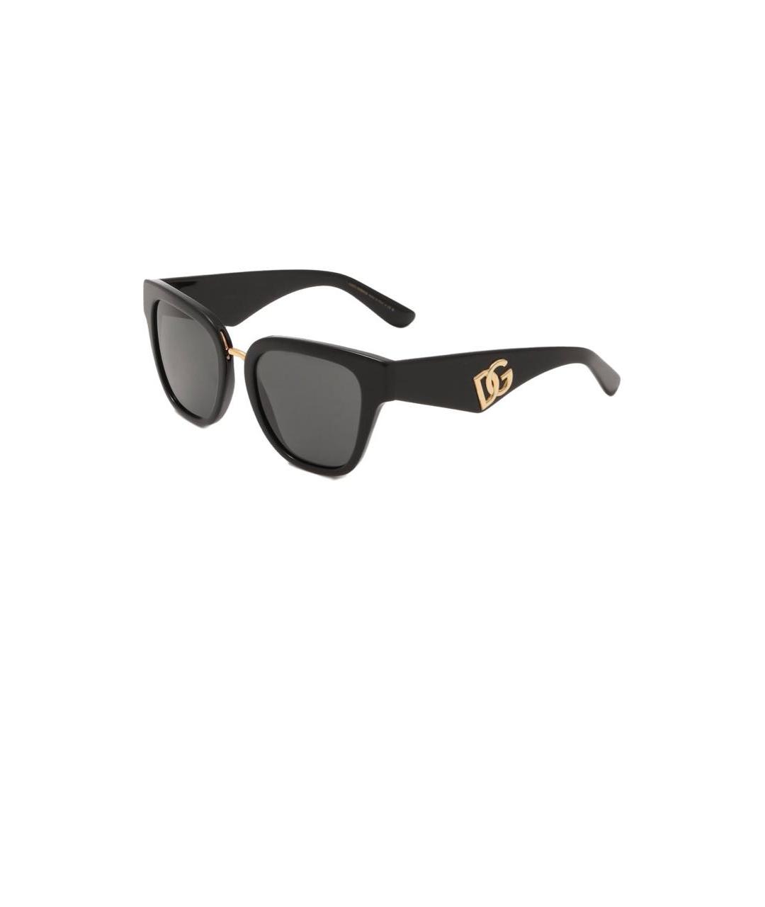 DOLCE&GABBANA Черные пластиковые солнцезащитные очки, фото 3