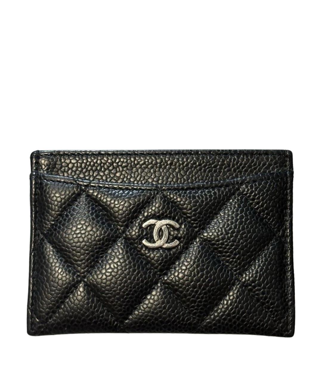 CHANEL Черный кожаный кардхолдер, фото 1