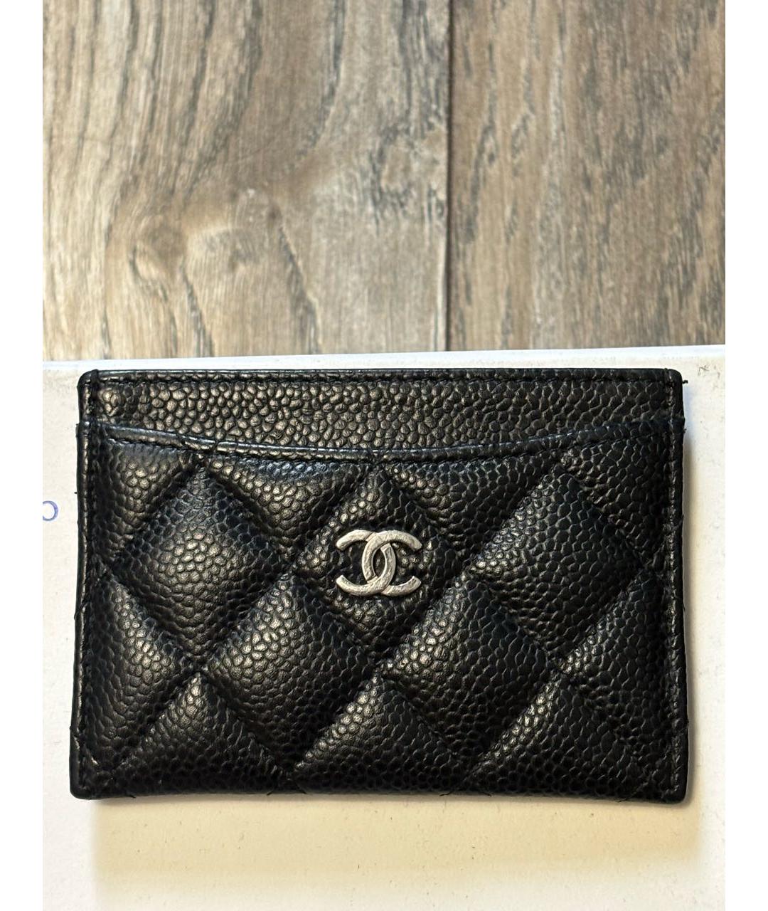 CHANEL Черный кожаный кардхолдер, фото 5