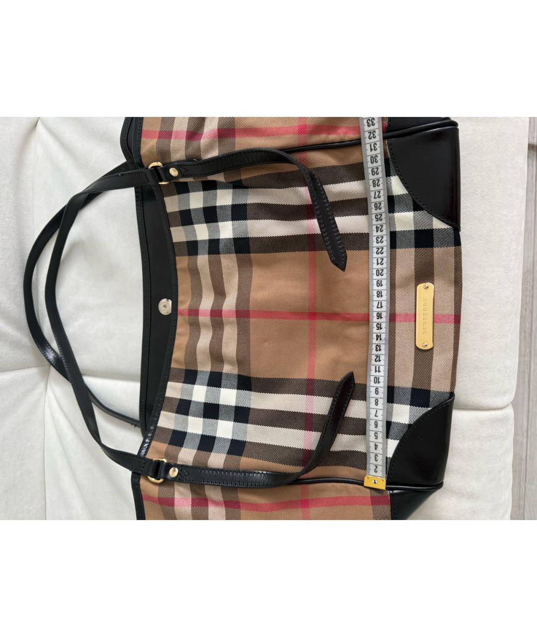 BURBERRY Бежевая кожаная сумка тоут, фото 7