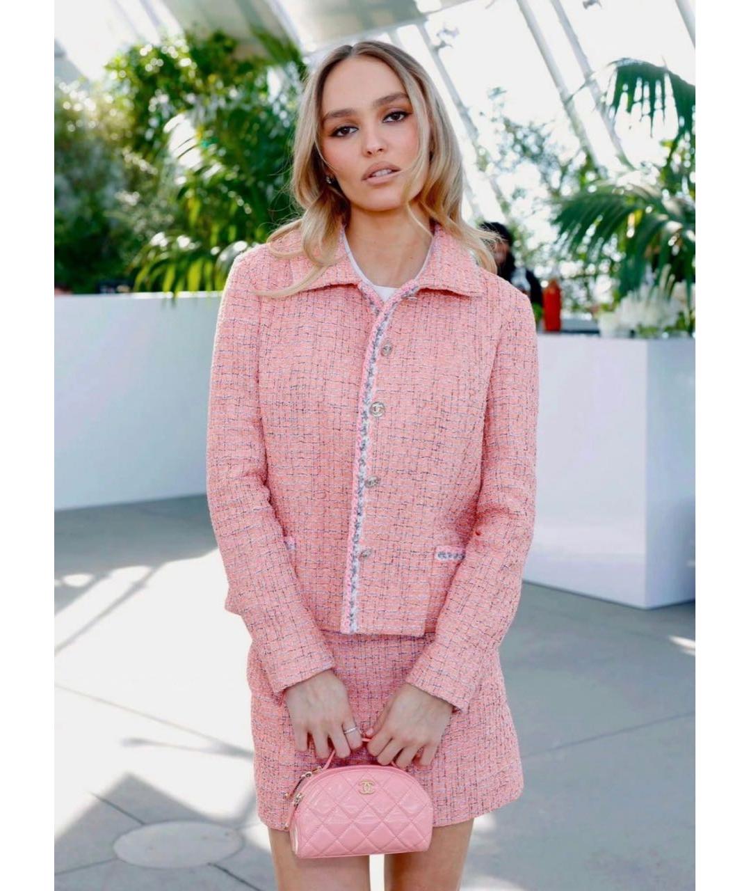CHANEL Коралловый твидовый костюм с юбками, фото 6