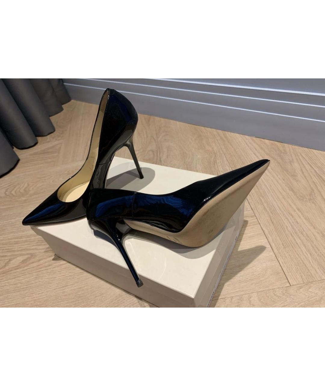 JIMMY CHOO Черные туфли из лакированной кожи, фото 3