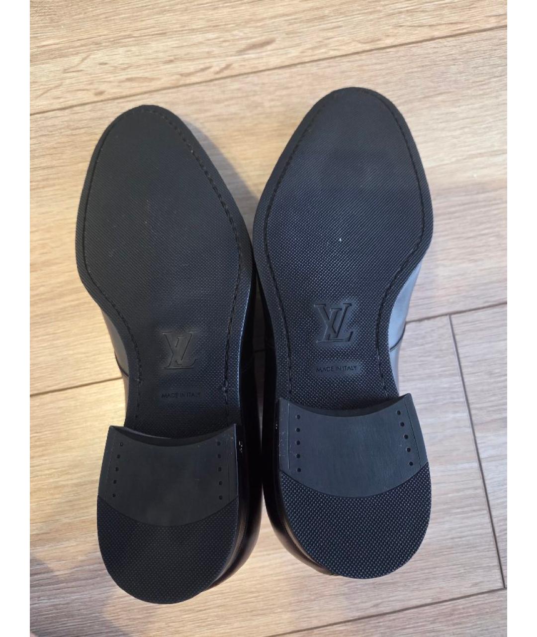 LOUIS VUITTON Черные кожаные туфли, фото 7