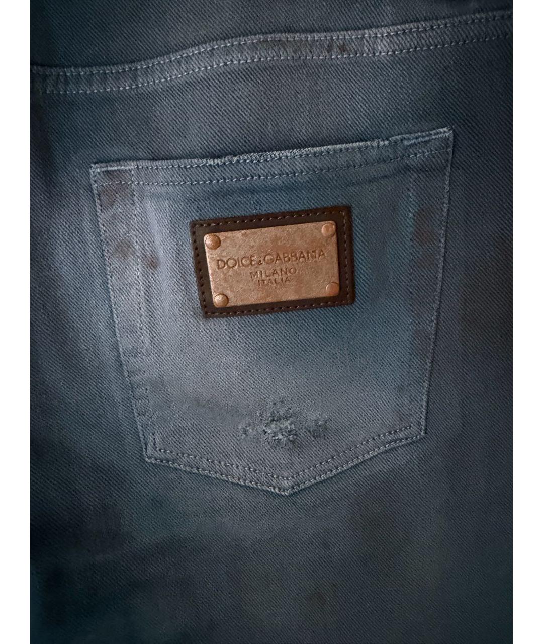 DOLCE&GABBANA Синие хлопковые джинсы скинни, фото 3