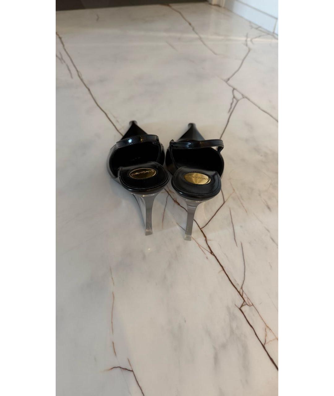 SAINT LAURENT Черные туфли из лакированной кожи, фото 5