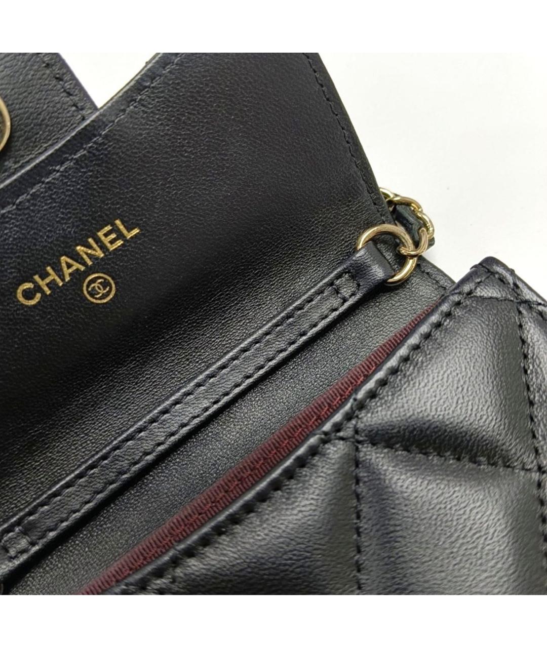 CHANEL Черная кожаная сумка через плечо, фото 7