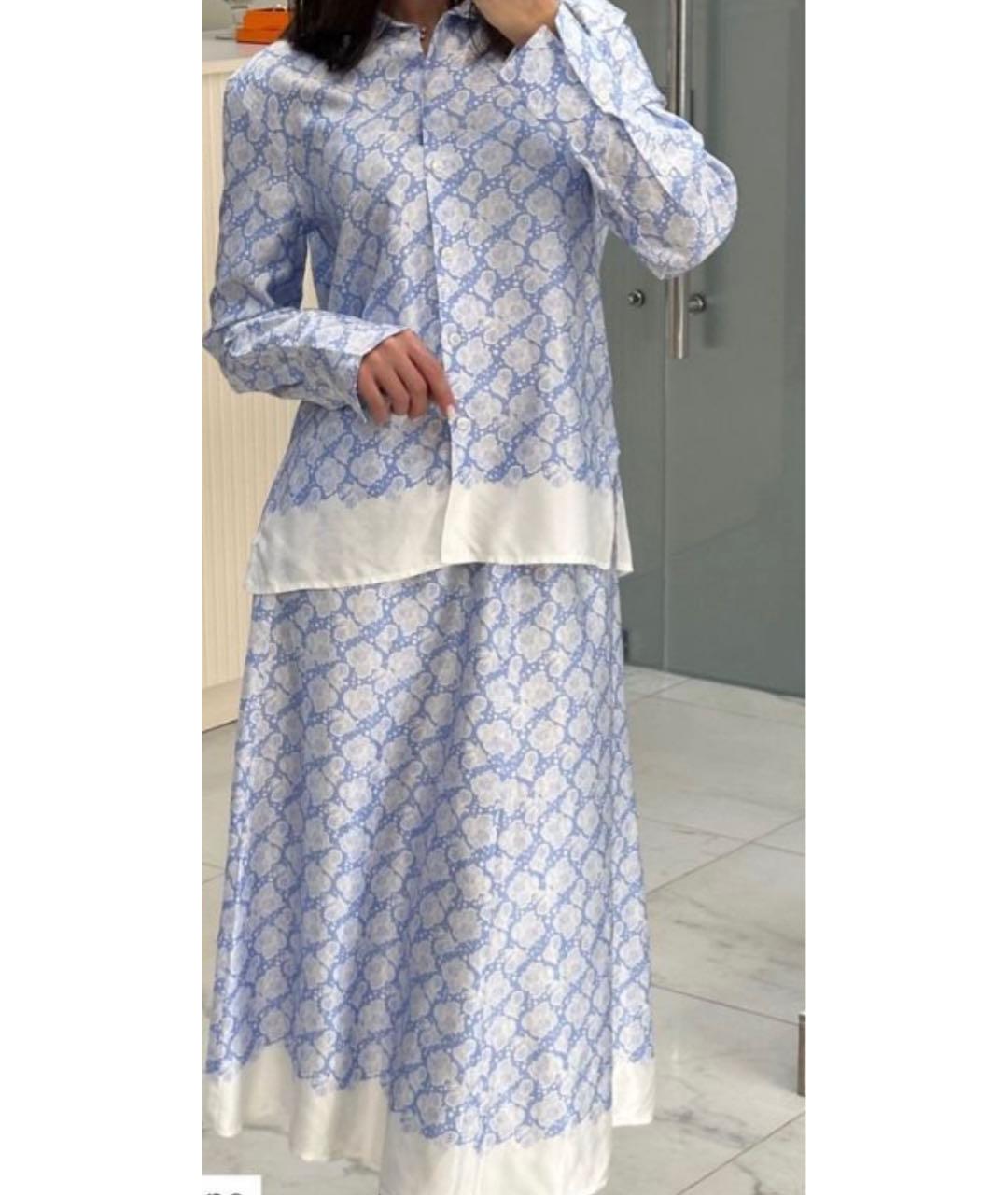 BY MALENE BIRGER Голубой вискозный костюм с юбками, фото 3