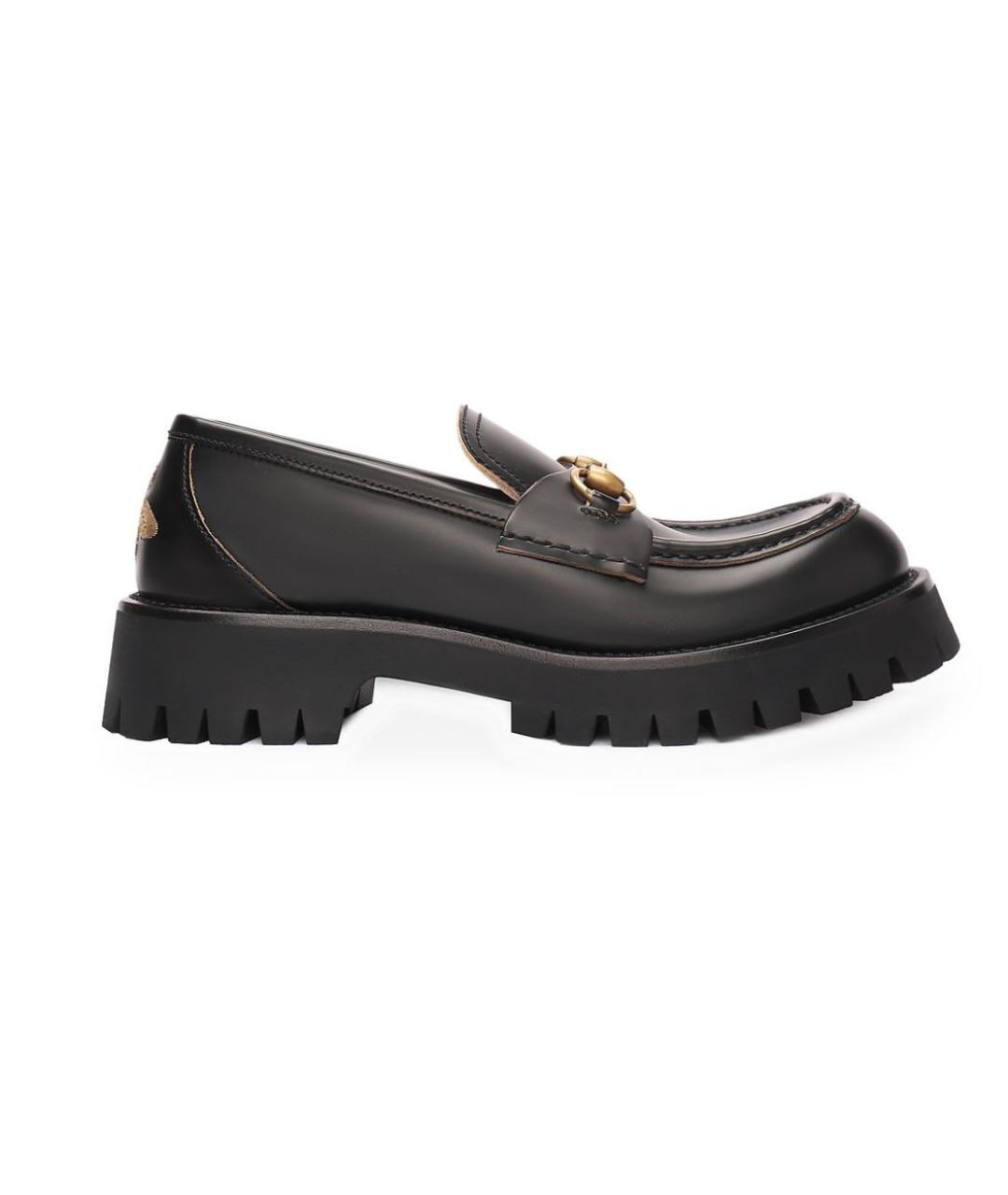 GUCCI Черные кожаные лоферы, фото 9