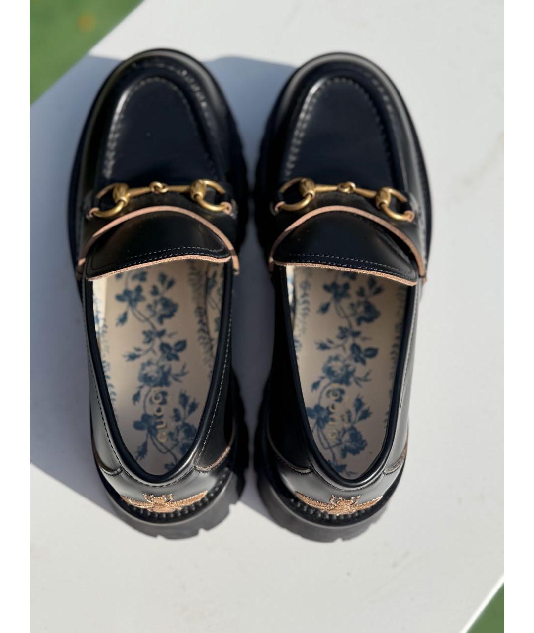 GUCCI Черные кожаные лоферы, фото 3