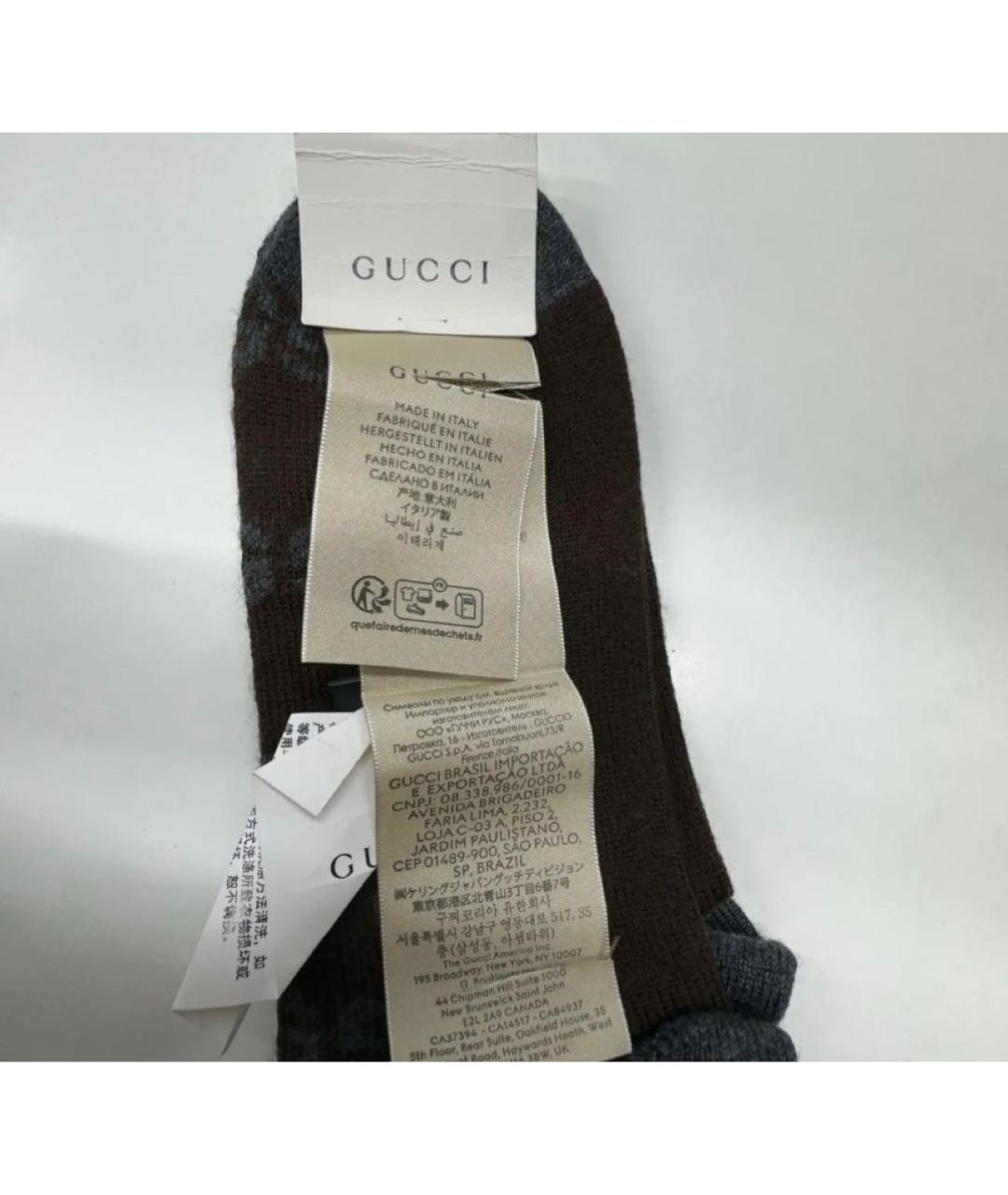GUCCI Коричневые носки, чулки и колготы, фото 6