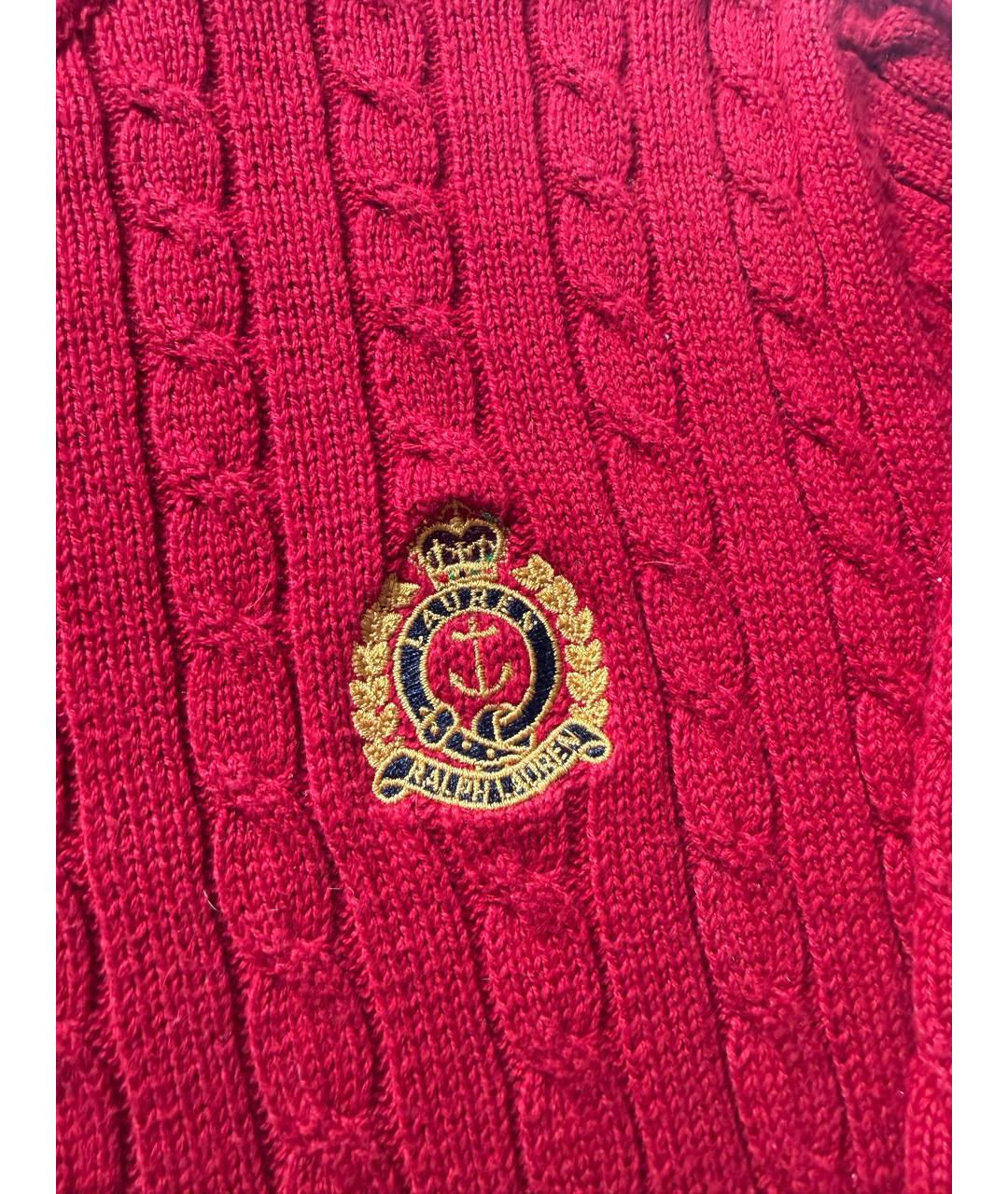 RALPH LAUREN Красный хлопковый джемпер / свитер, фото 2