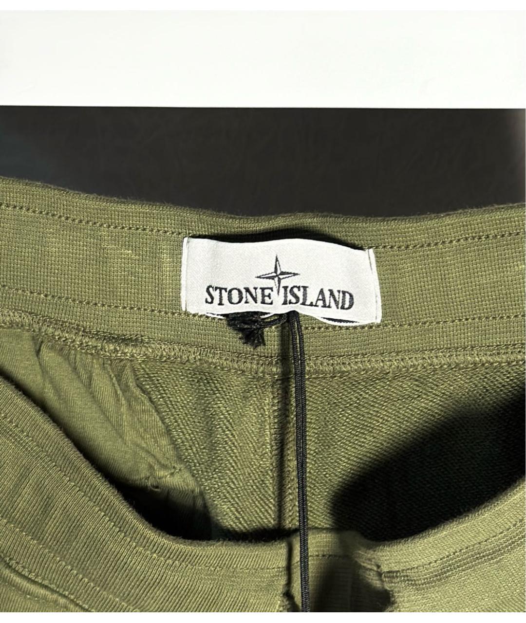 STONE ISLAND Зеленые хлопковые шорты, фото 2