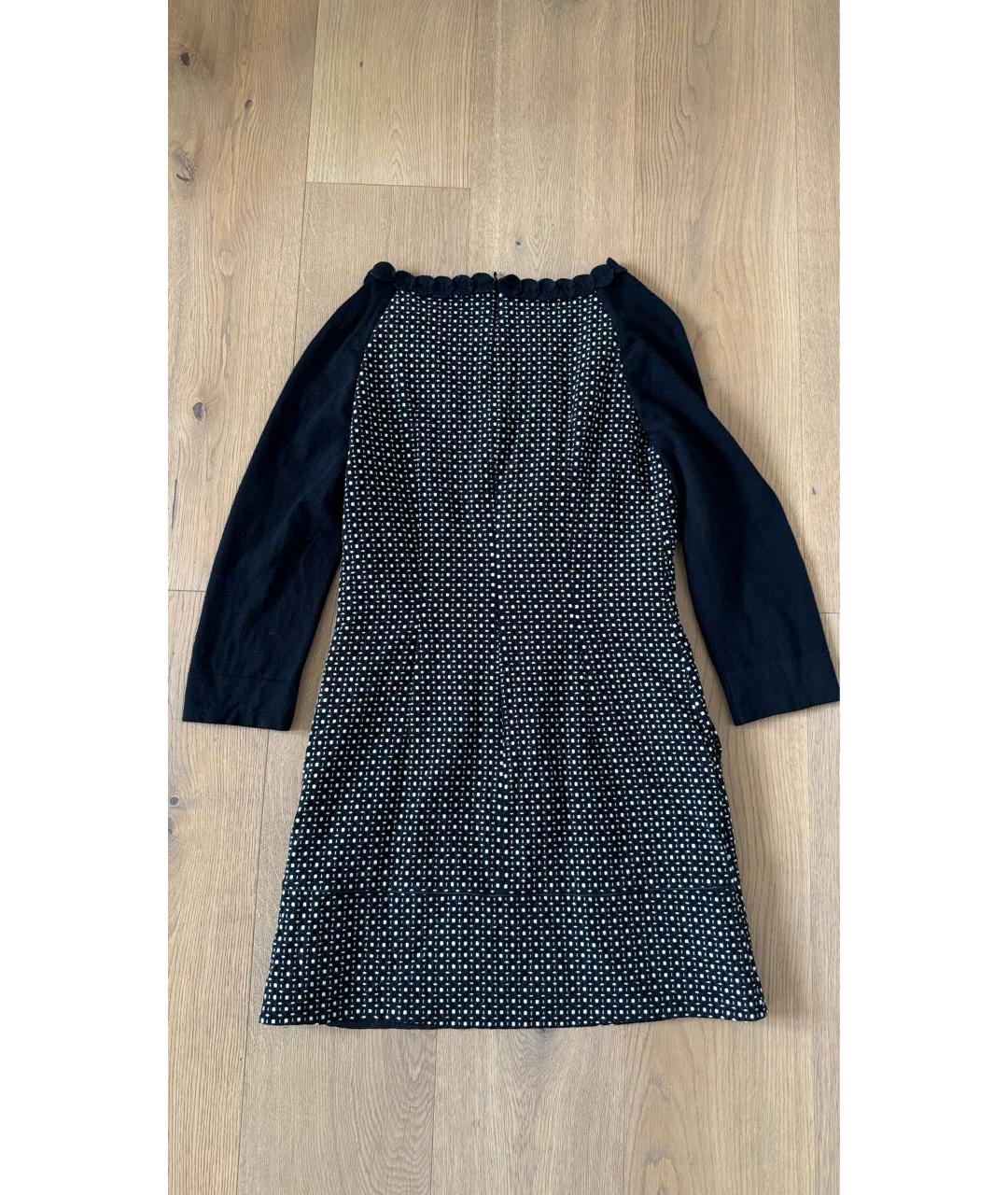 ESCADA Черное шерстяное повседневное платье, фото 4