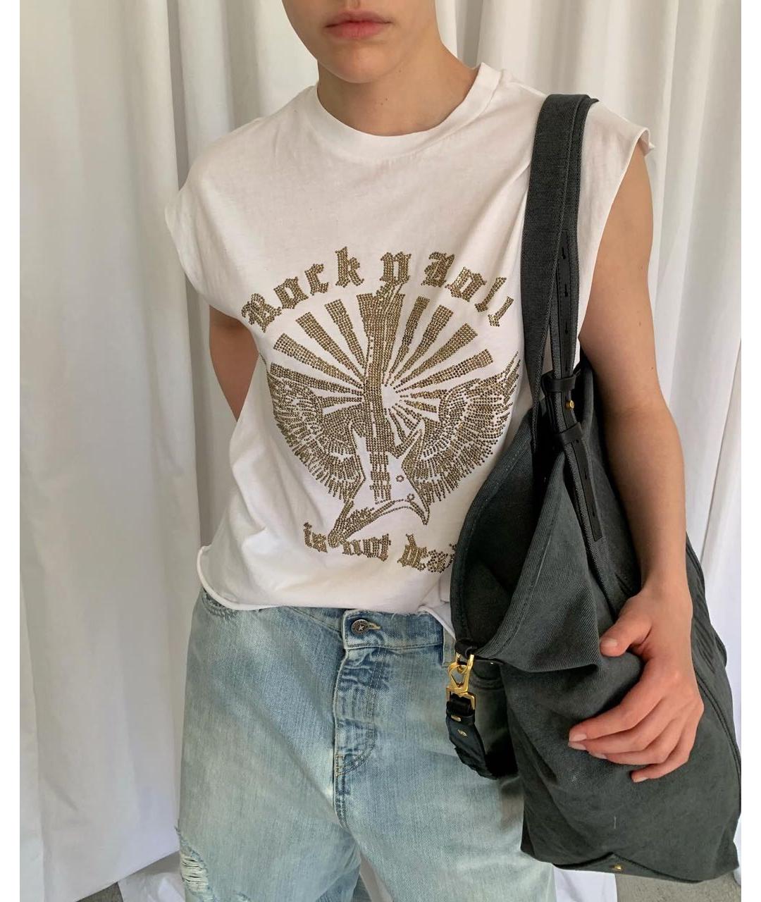 GOLDEN GOOSE Антрацитовая хлопковая сумка тоут, фото 5