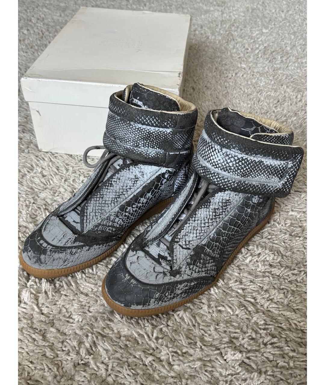 MAISON MARGIELA Кожаные высокие кроссовки / кеды, фото 7