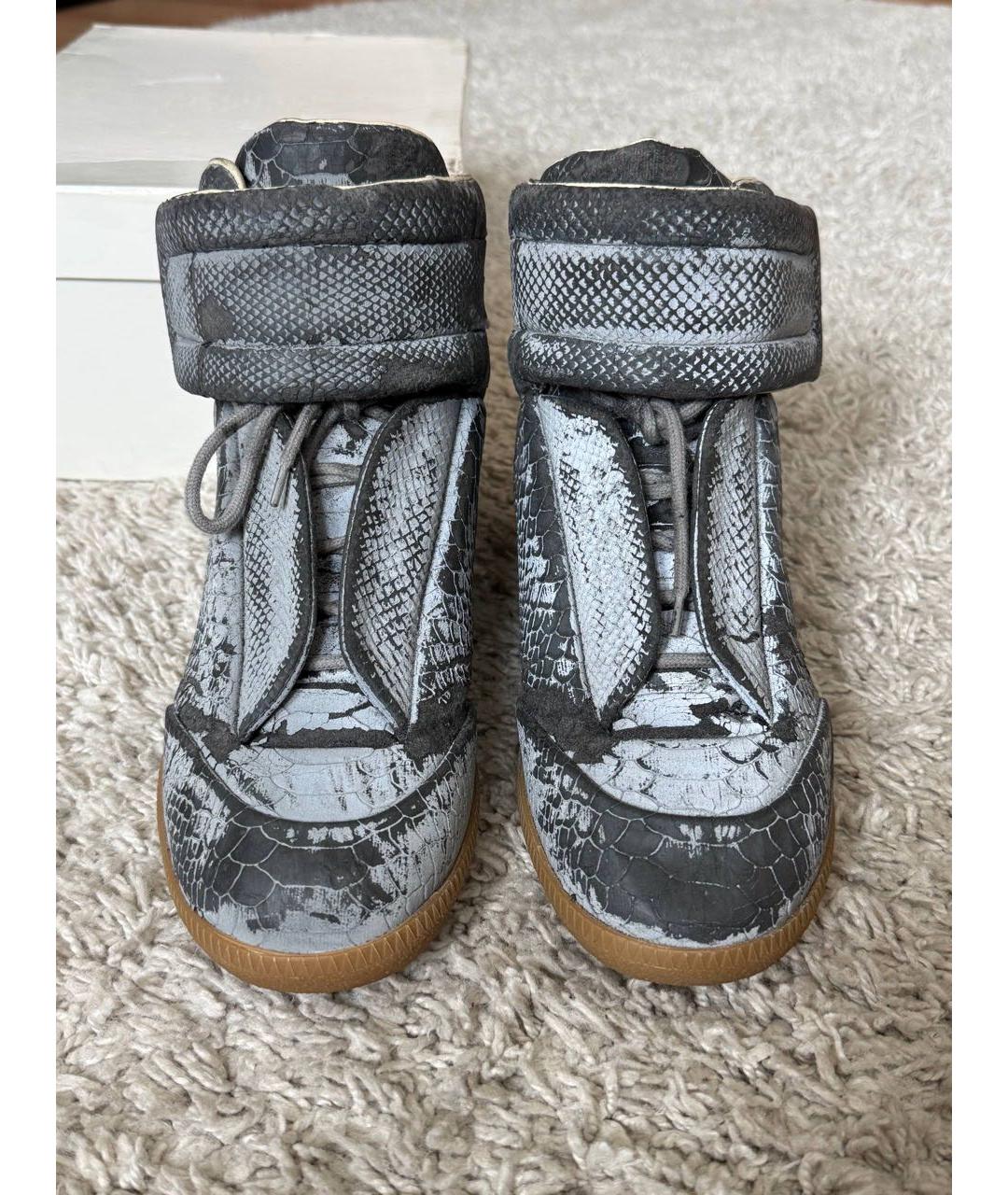 MAISON MARGIELA Кожаные высокие кроссовки / кеды, фото 2