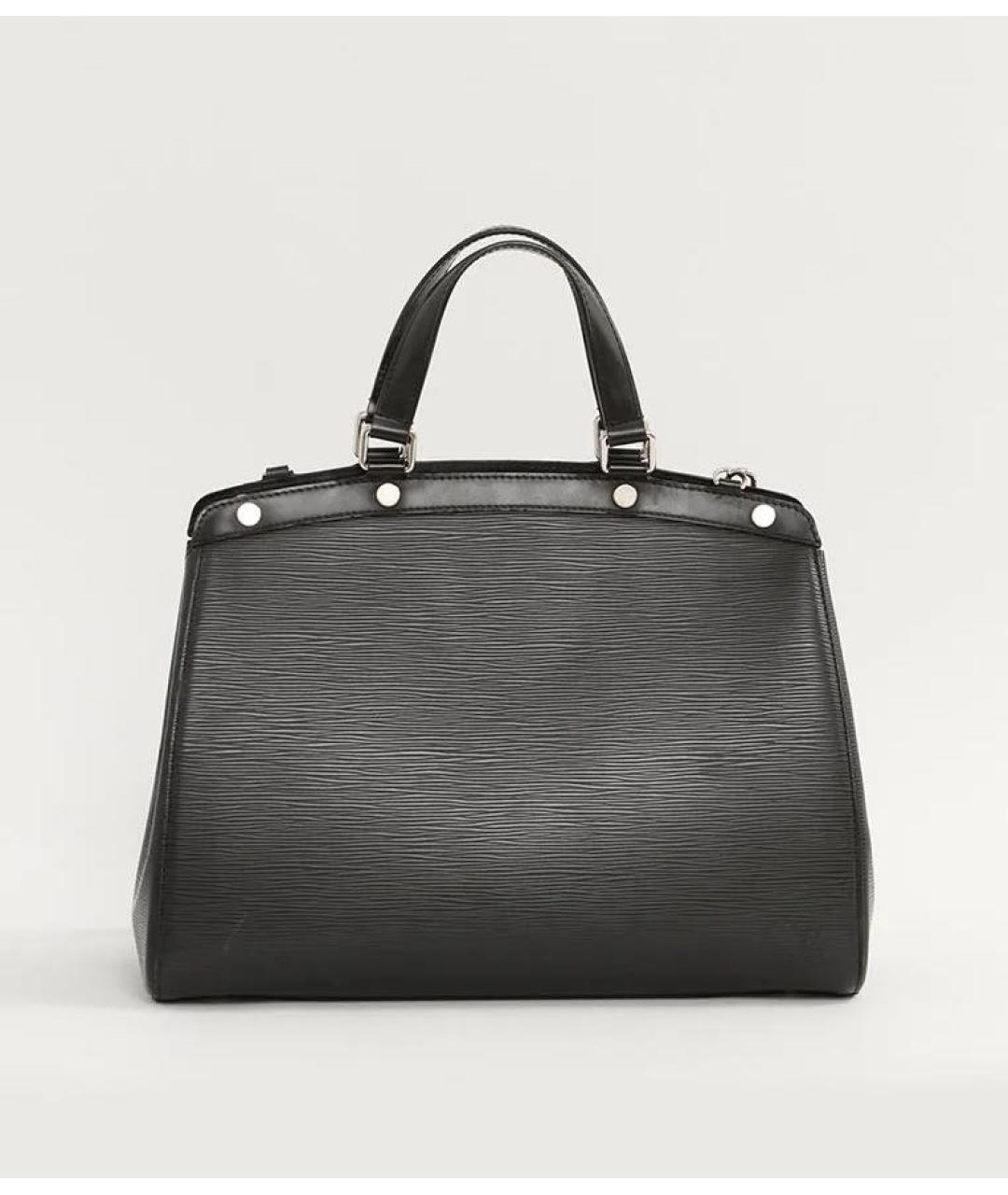 LOUIS VUITTON Черная кожаная сумка тоут, фото 6