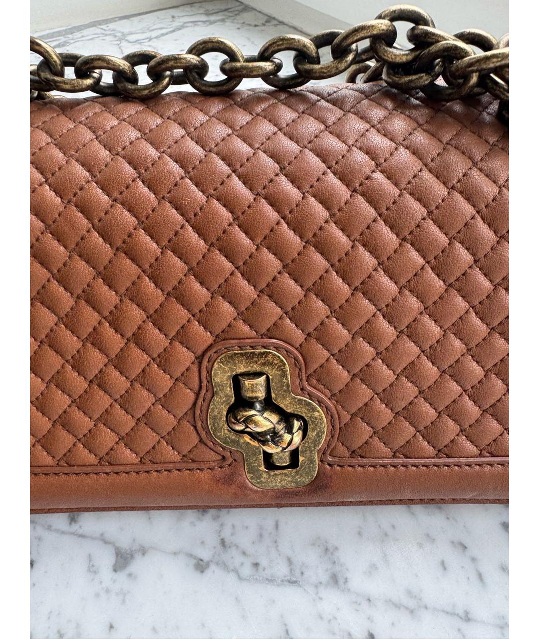 BOTTEGA VENETA Коричневая кожаная сумка через плечо, фото 2
