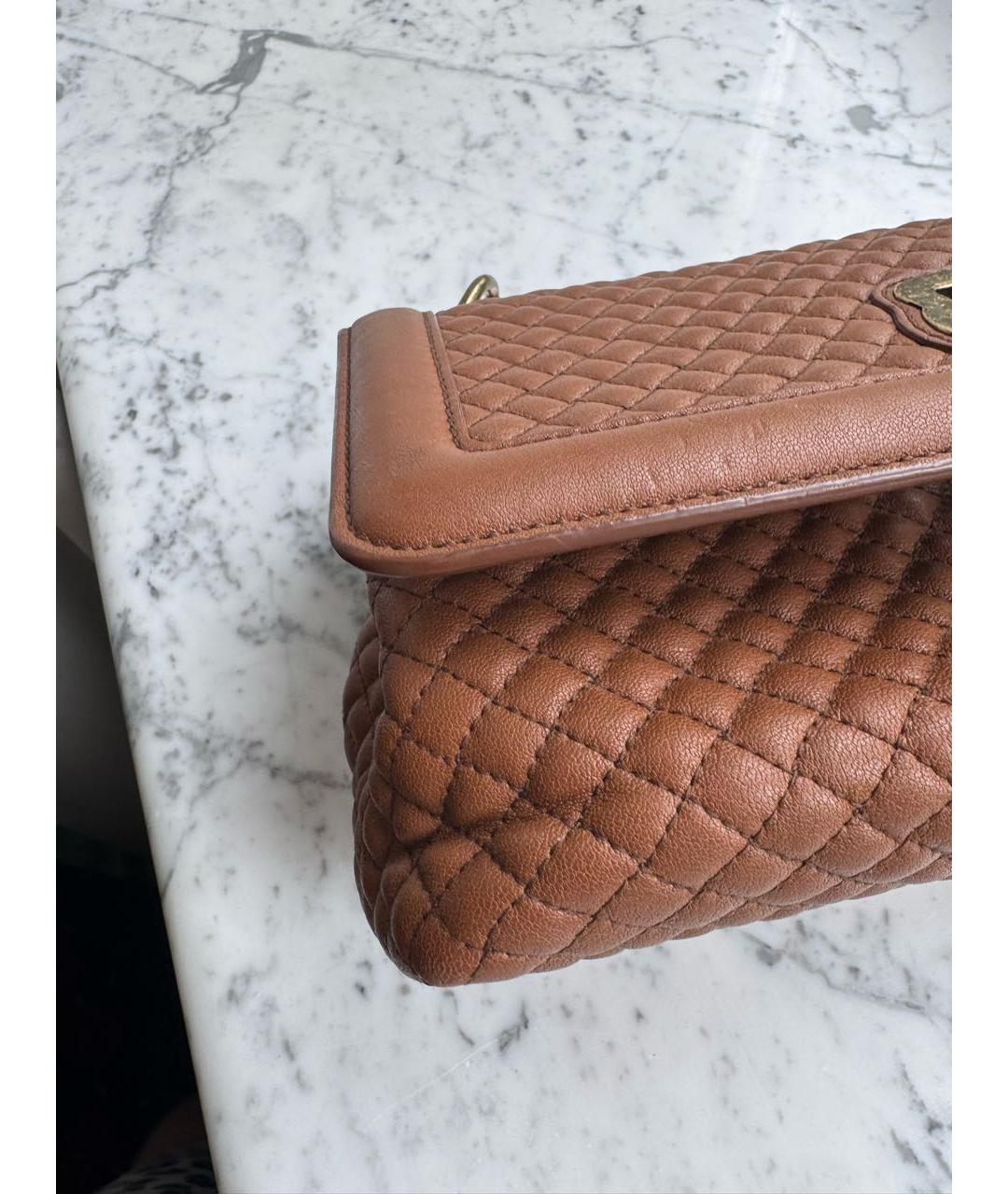 BOTTEGA VENETA Коричневая кожаная сумка через плечо, фото 5