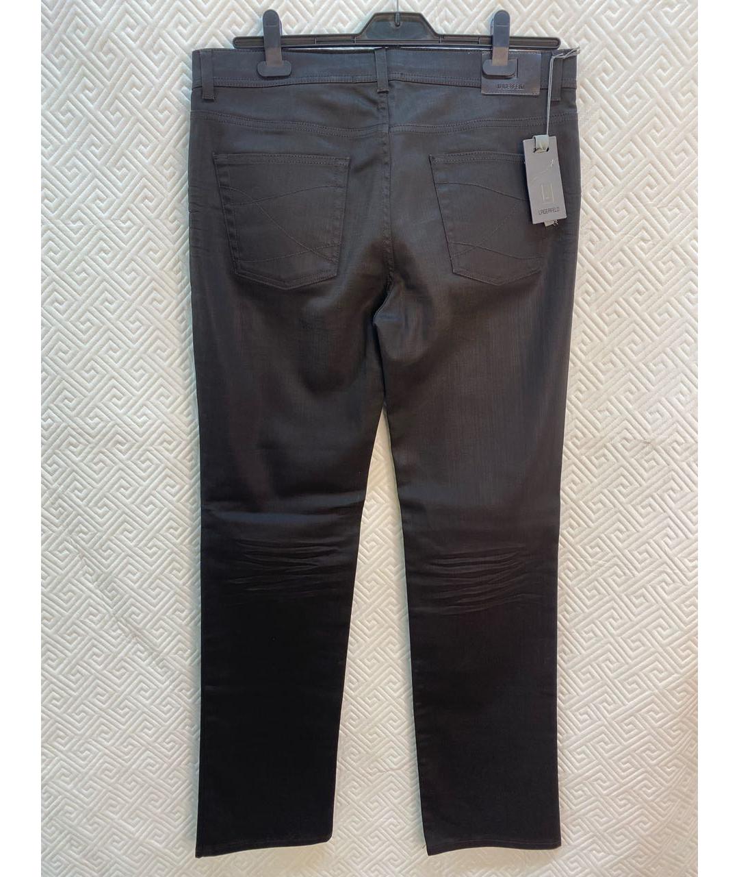 KARL LAGERFELD Коричневые хлопковые прямые джинсы, фото 2