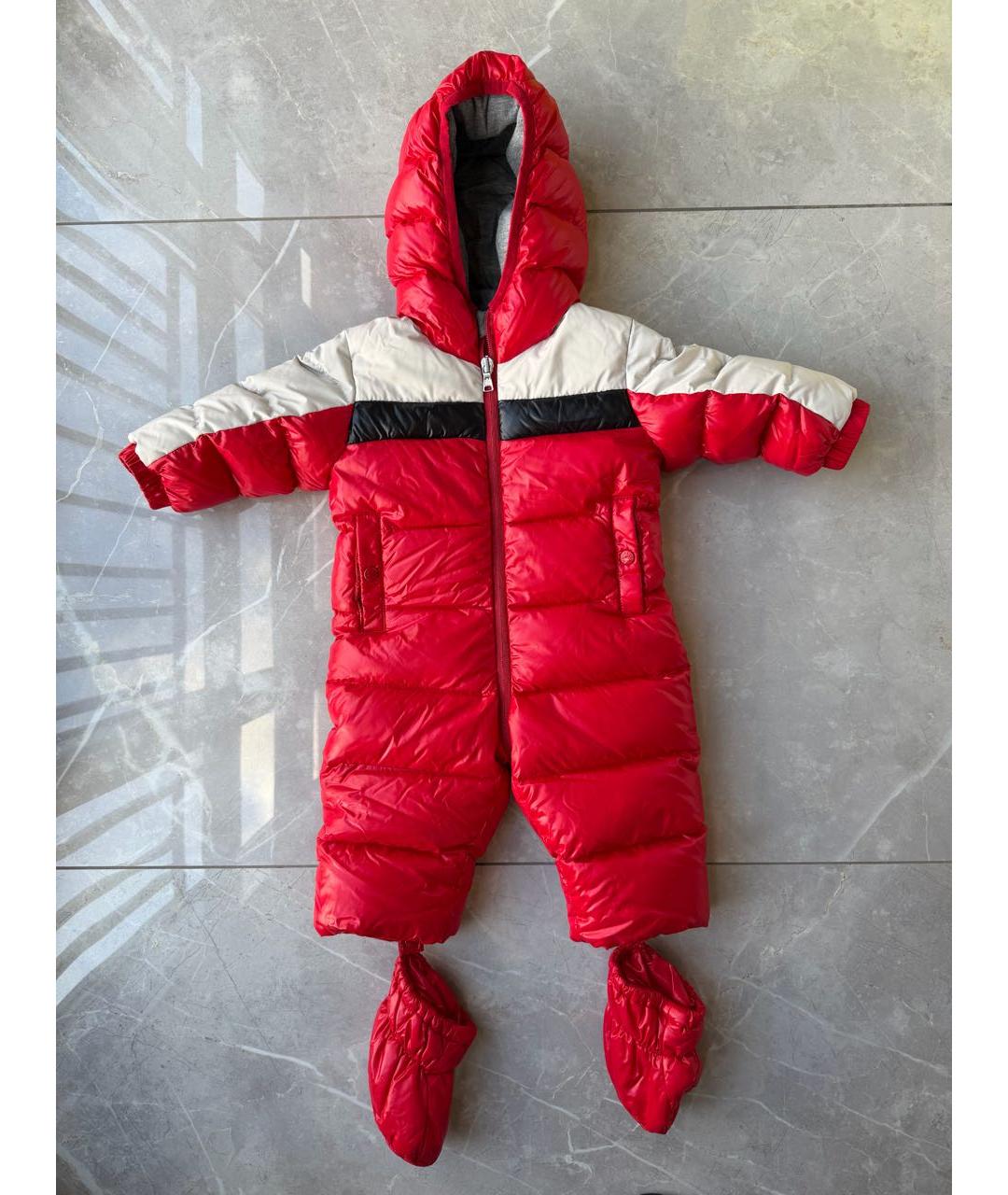 MONCLER Красный комбинезон, фото 9