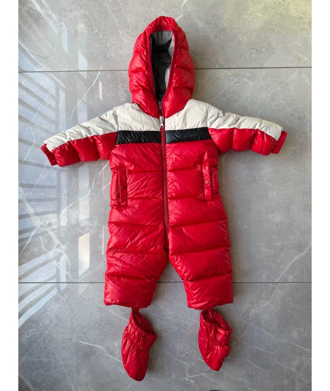 MONCLER Красный комбинезон, фото 2
