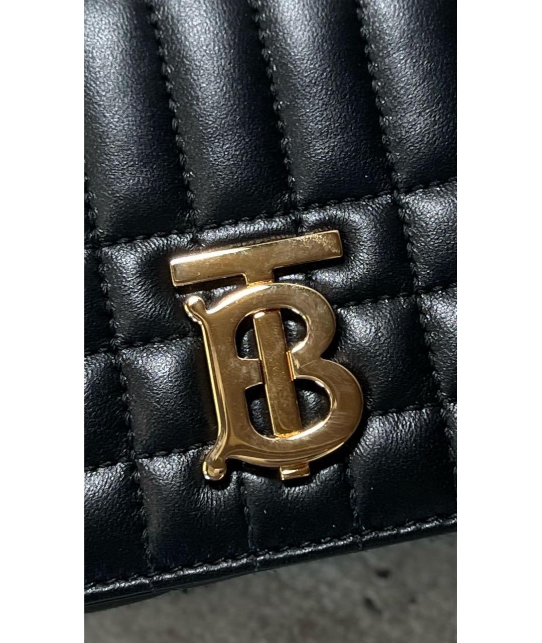 BURBERRY Черный кожаный кошелек, фото 6