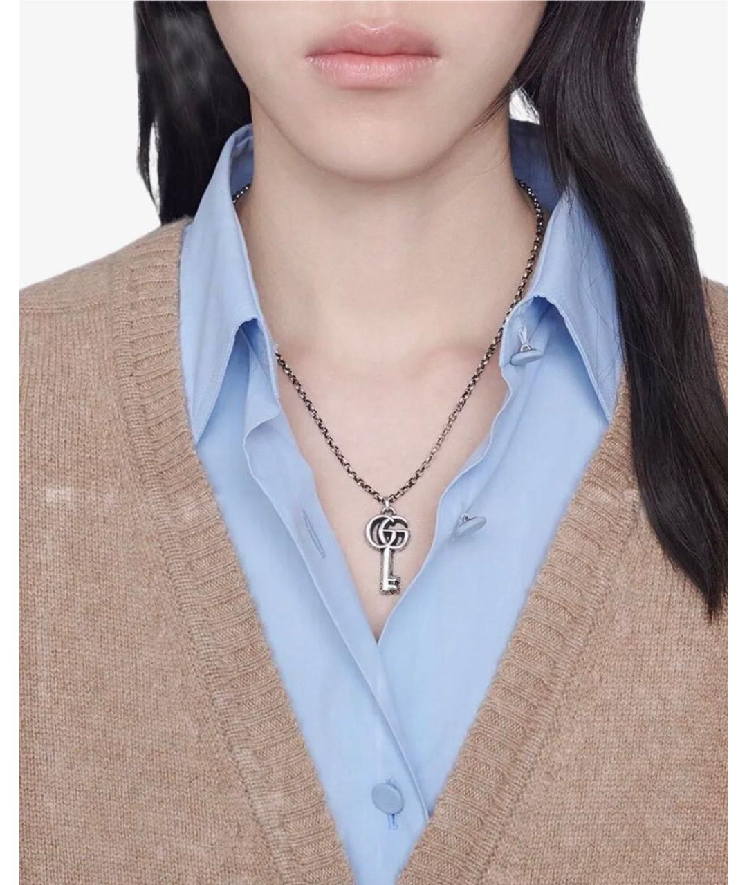 GUCCI Серебряная серебряная подвеска, фото 2
