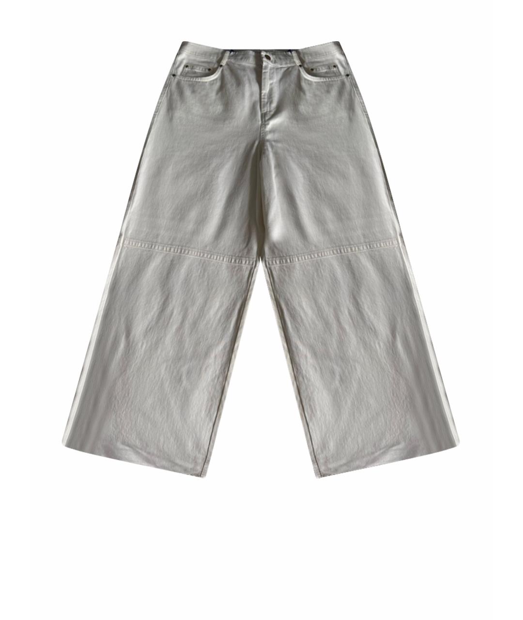 'S MAX MARA Белые хлопковые прямые джинсы, фото 1