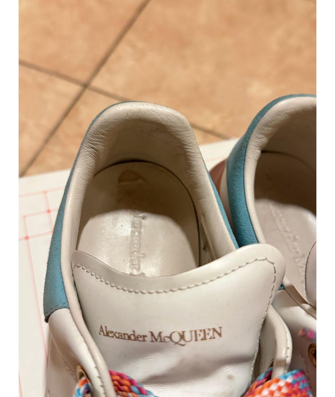 ALEXANDER MCQUEEN Белые кожаные кеды, фото 4