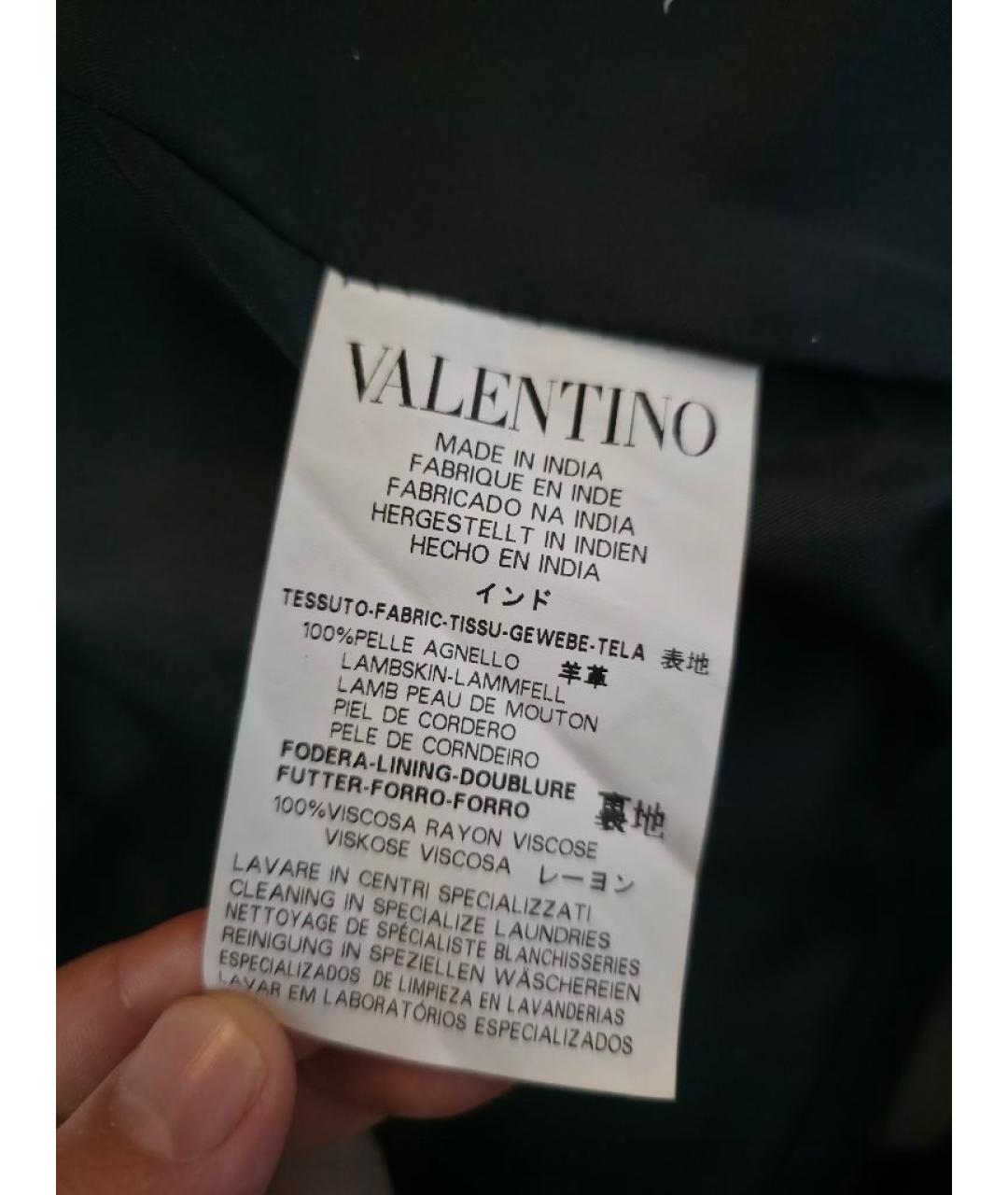 RED VALENTINO Черная кожаная куртка, фото 5
