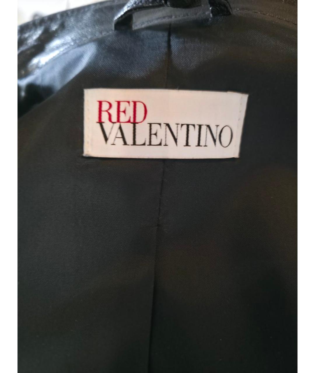 RED VALENTINO Черная кожаная куртка, фото 7