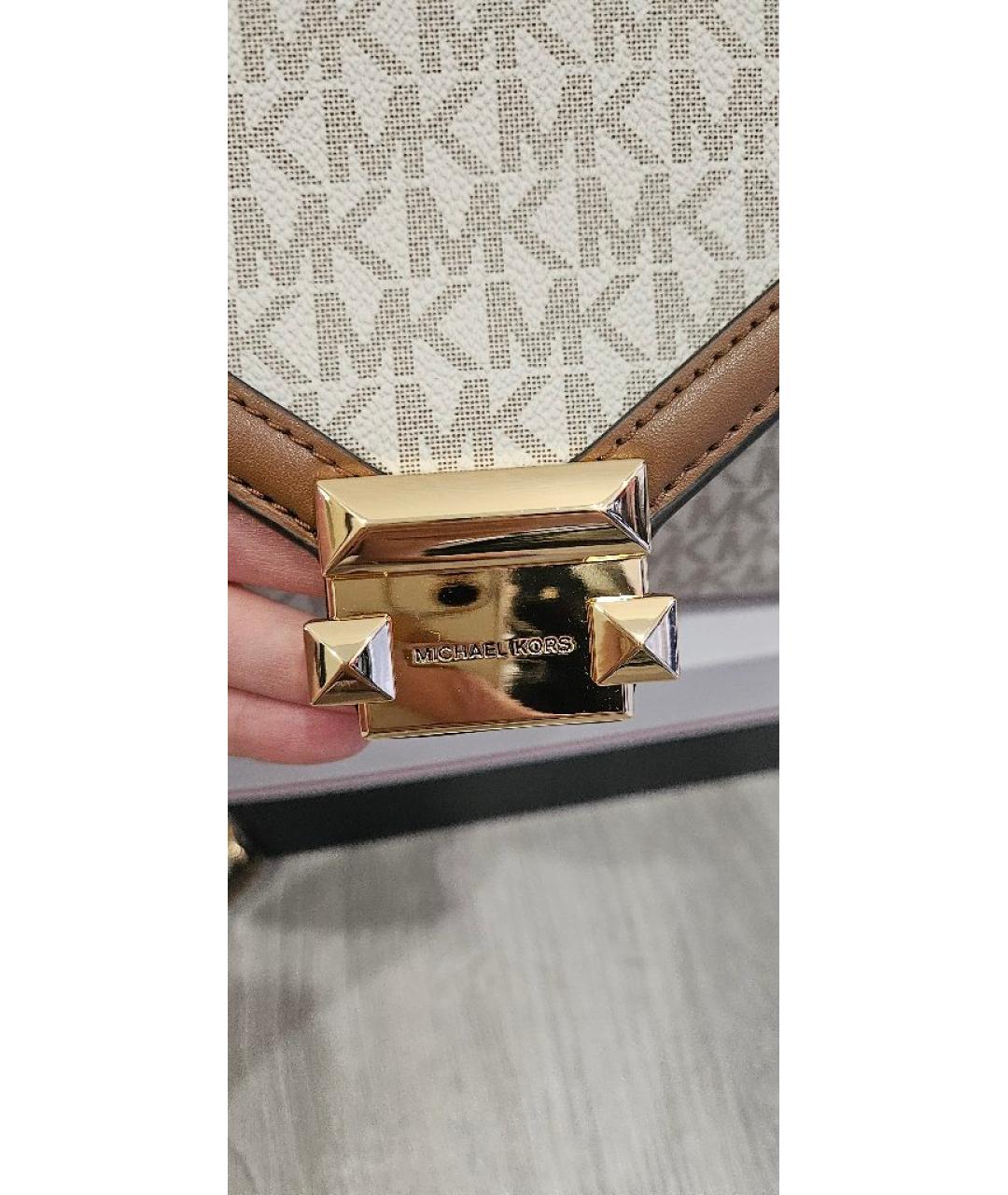MICHAEL KORS Коричневая кожаная сумка через плечо, фото 5