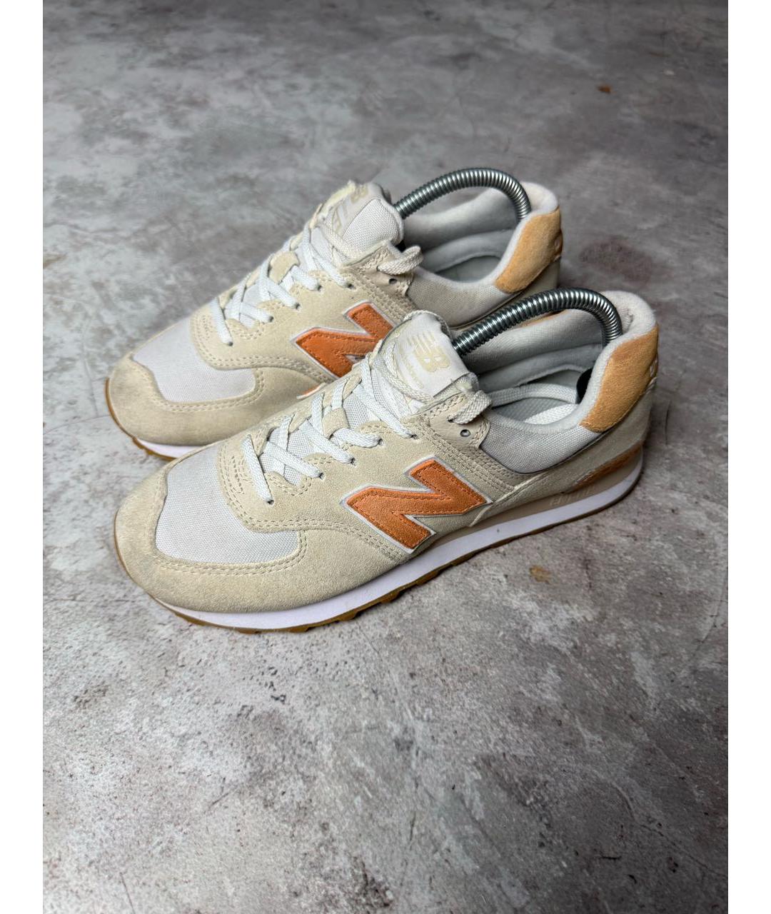 NEW BALANCE Желтые замшевые низкие кроссовки / кеды, фото 3
