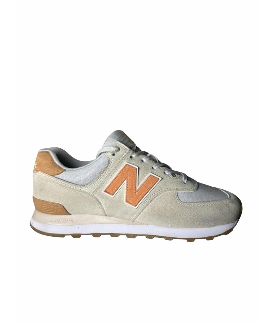 NEW BALANCE Желтые замшевые низкие кроссовки / кеды, фото 1