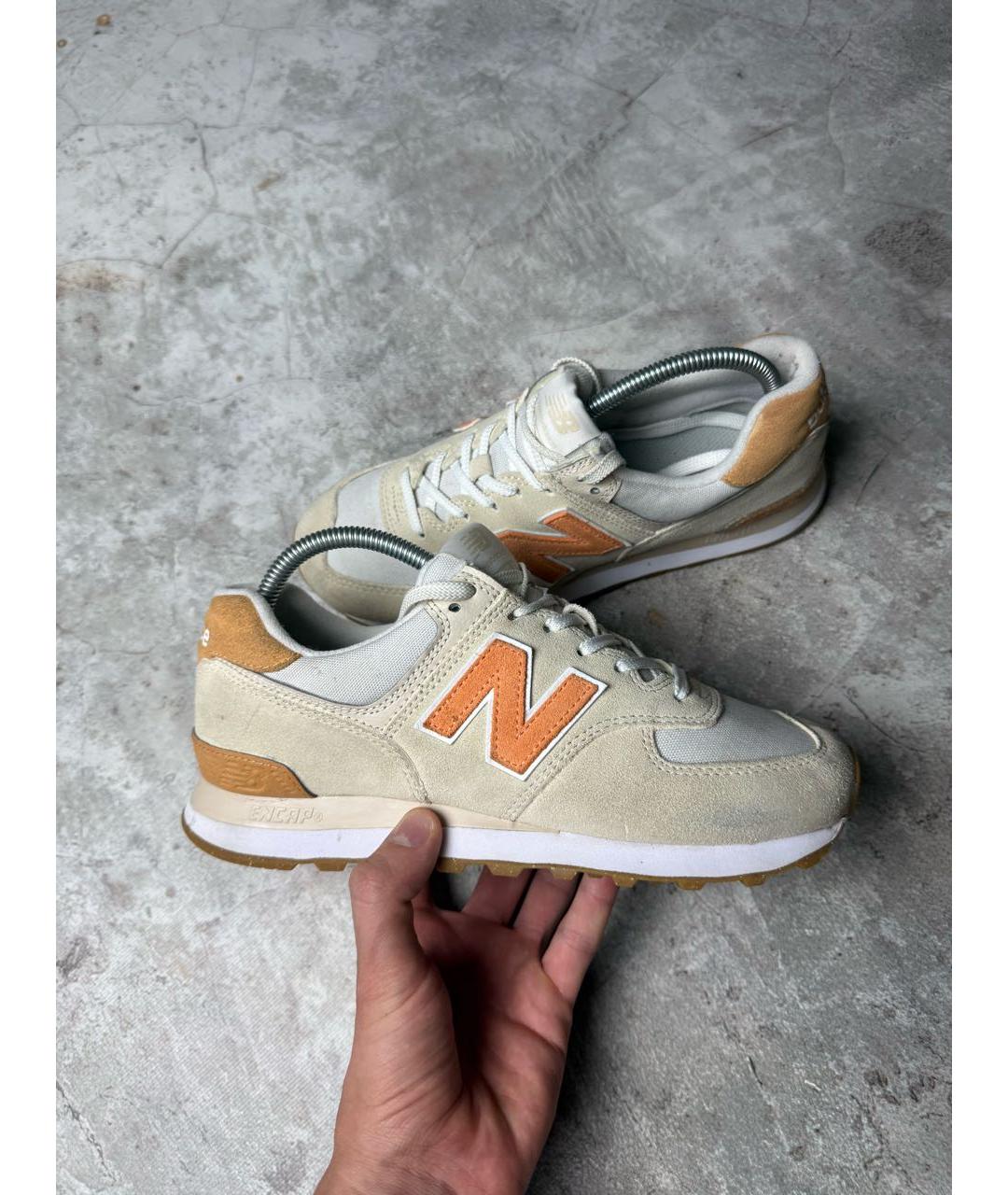 NEW BALANCE Желтые замшевые низкие кроссовки / кеды, фото 9