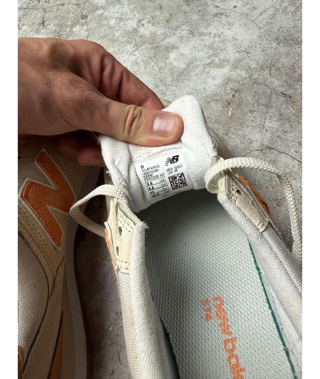 NEW BALANCE Желтые замшевые низкие кроссовки / кеды, фото 5