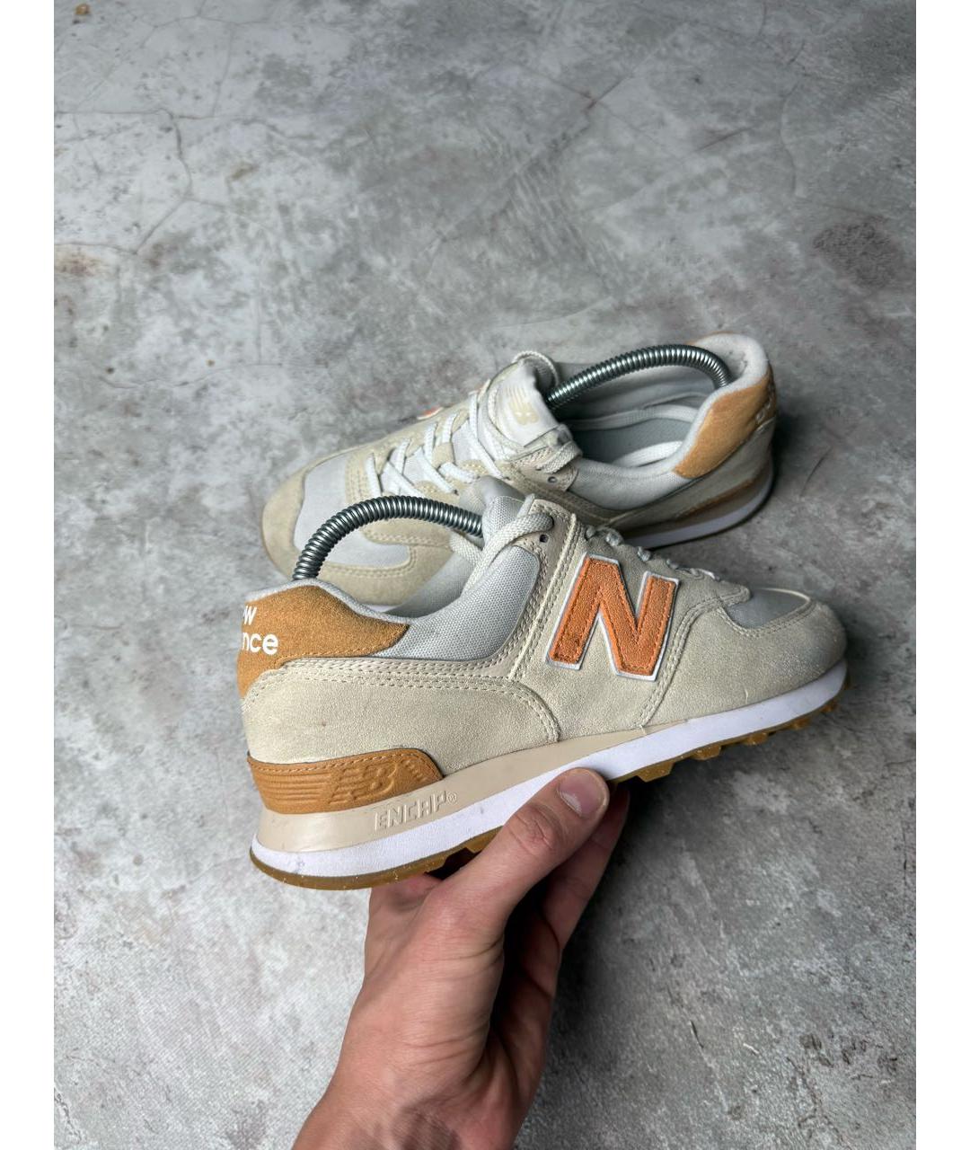 NEW BALANCE Желтые замшевые низкие кроссовки / кеды, фото 6