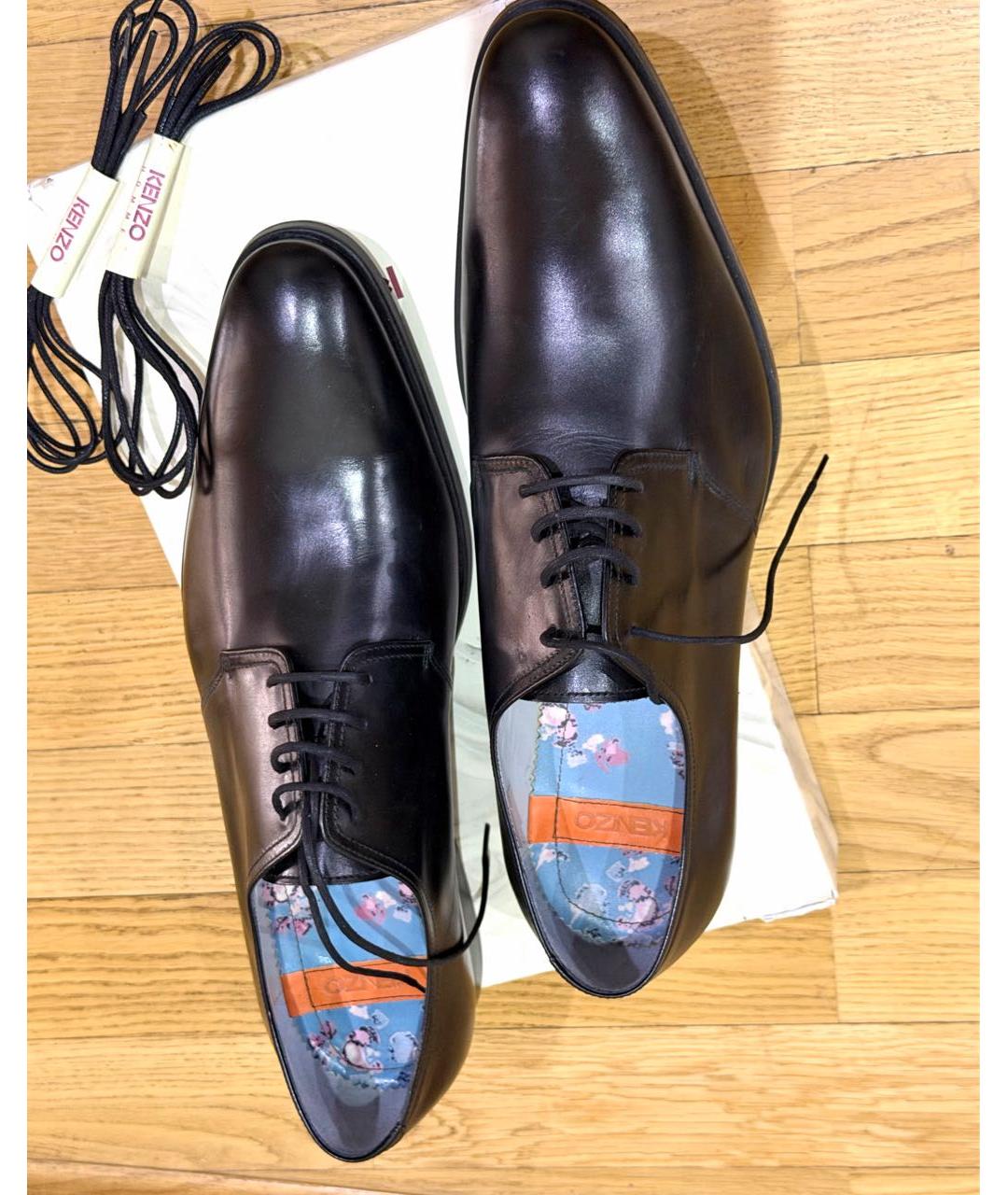 KENZO Черные кожаные туфли, фото 3