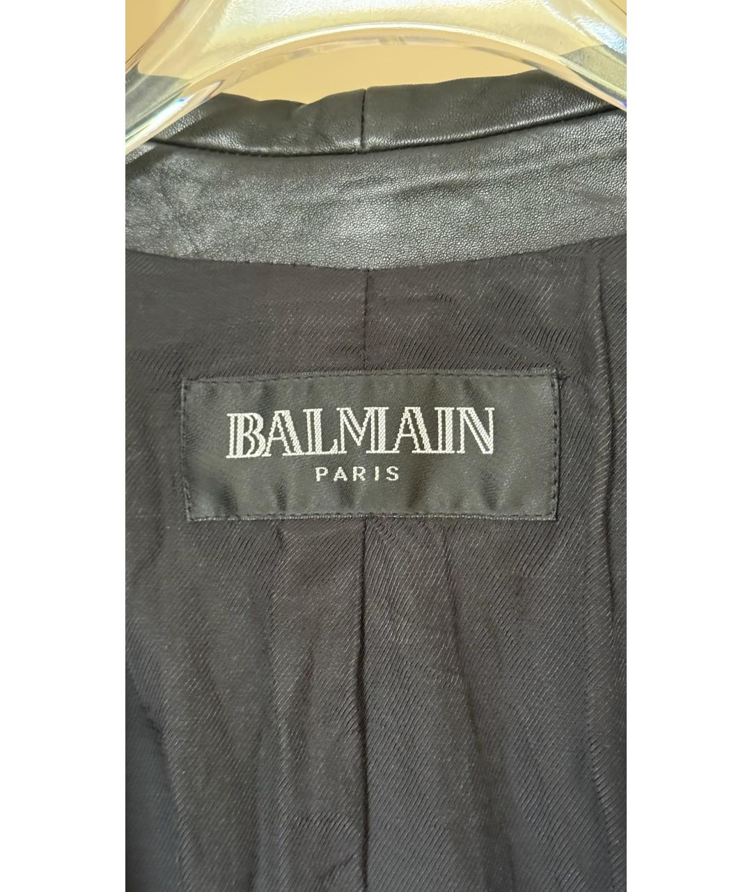 BALMAIN Черная кожаная куртка, фото 7