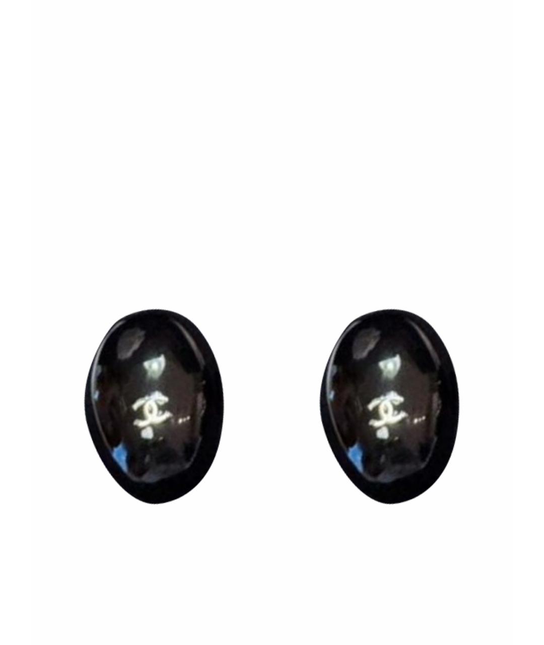 CHANEL Черные серьги, фото 1