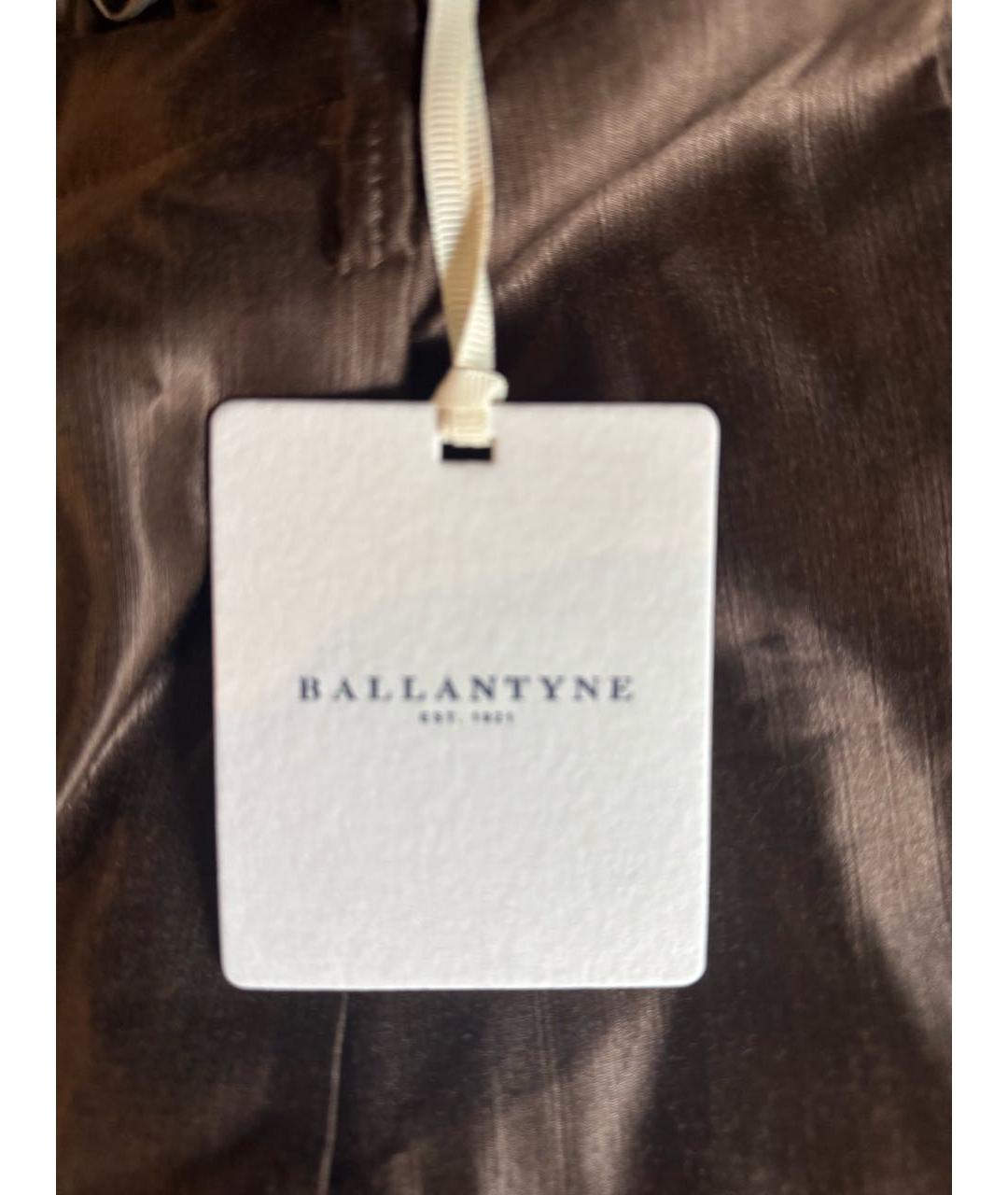 BALLANTYNE Коричневые полиэстеровые брюки широкие, фото 4
