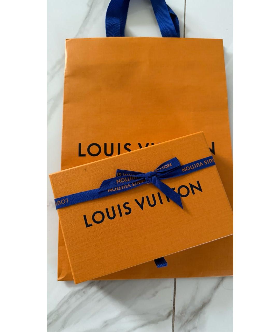 LOUIS VUITTON Черный кожаный кошелек, фото 6